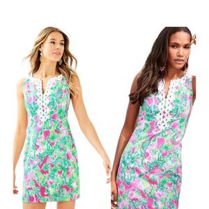 Lilly Pulitzer Pink and Green Mini Dress
